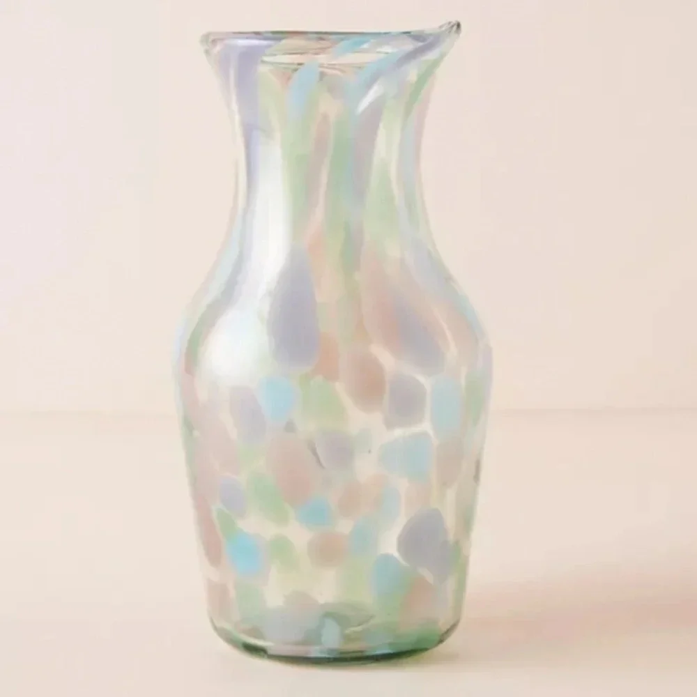 NWT Anthropologie Flor  Glass Pitcher